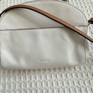 Fossil White Leather Crossbody Bag NWT